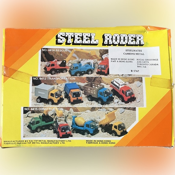 Vtg KY STEEL RODER Steelmates #4415 Construction 4-Piece Set. - Picture 3 of 3